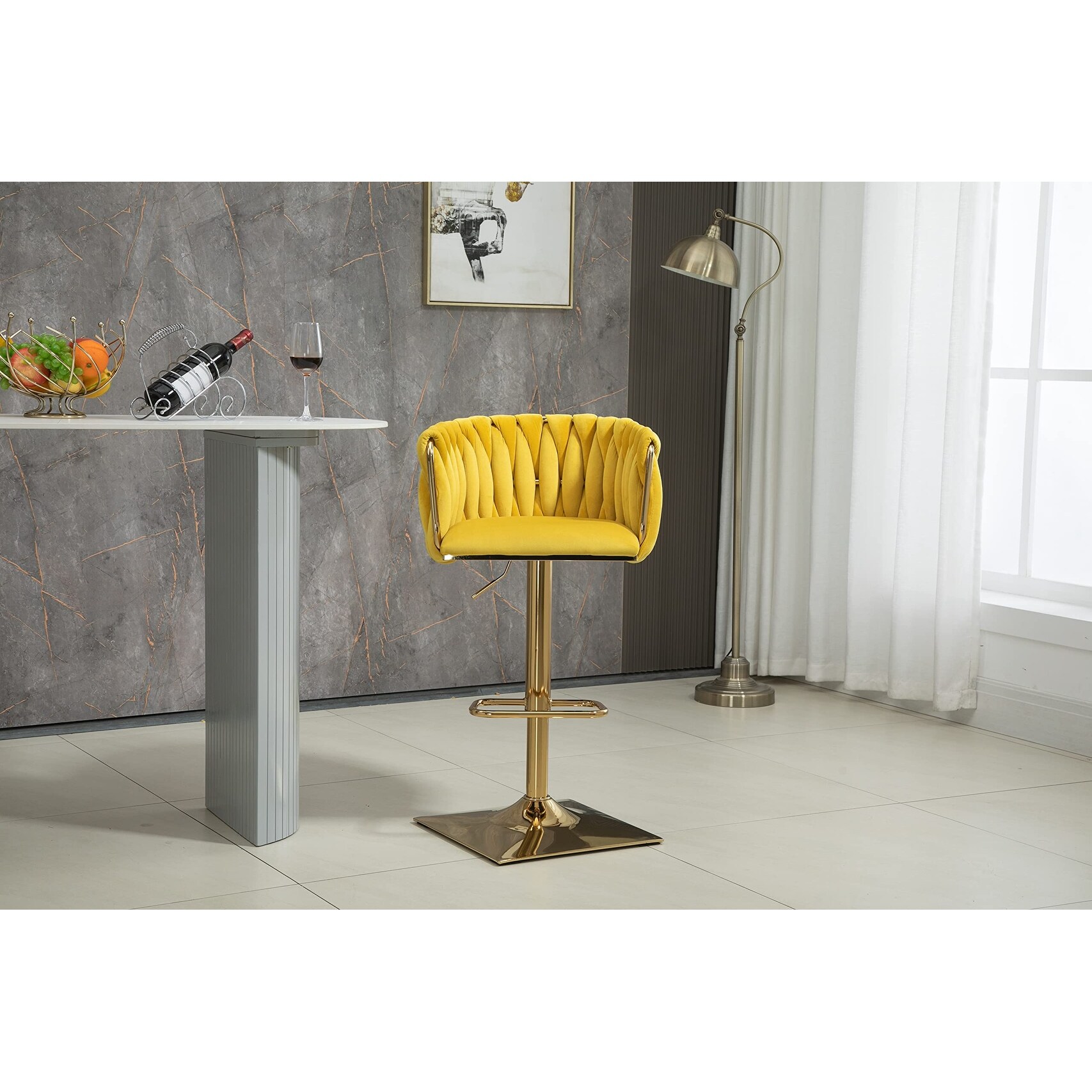 Modern Swivel Bar Stool Airlift Adjustable Counter Height Barstool Kitchen Bar Stools as picture Bed Bath Beyond 37841954