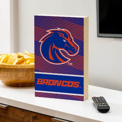 Boise State University Wooden Tabletop Mantel Shelf Sign