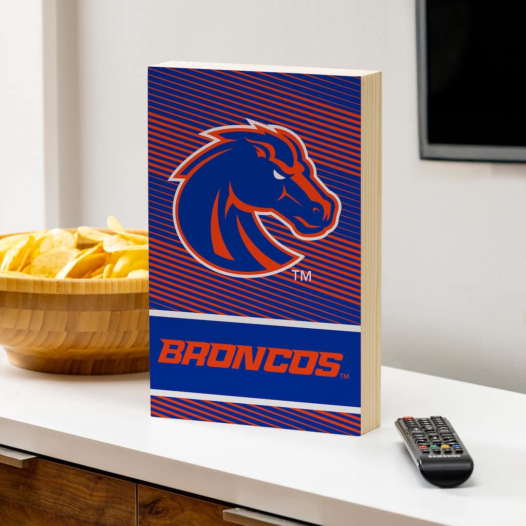 Boise State University Wooden Tabletop Mantel Shelf Sign