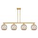 Option Brushed Brass / Clear Glass with Brown Rope