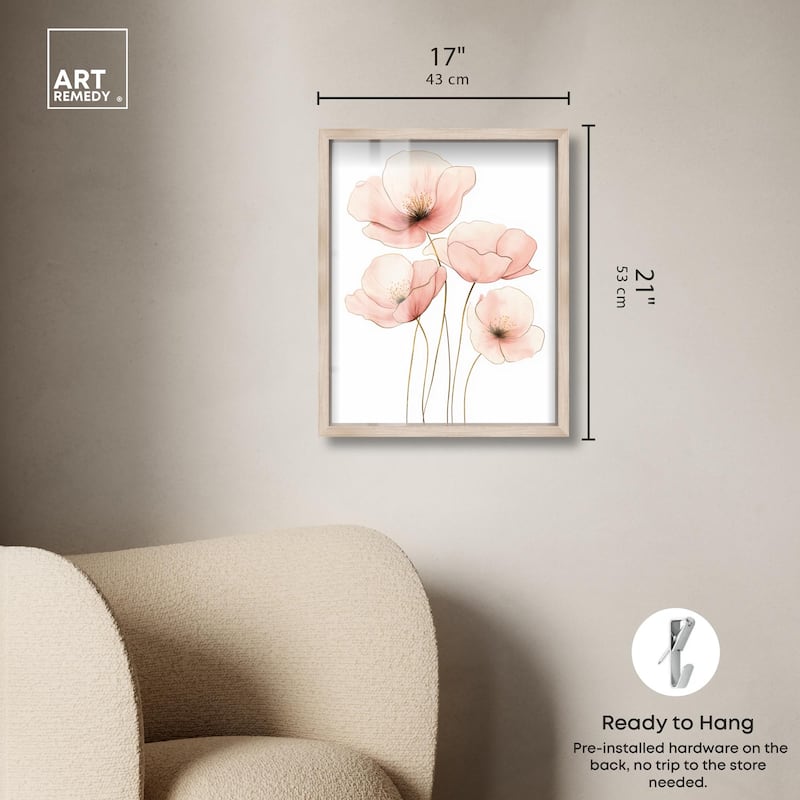 Pink Petal light Shadowbox by Art Remedy