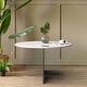 preview thumbnail 31 of 33, Valore Modern Wood Side End Table W Acrylic Base - Round Accent Center Coffee Table for Living Room Bedroom Home Office