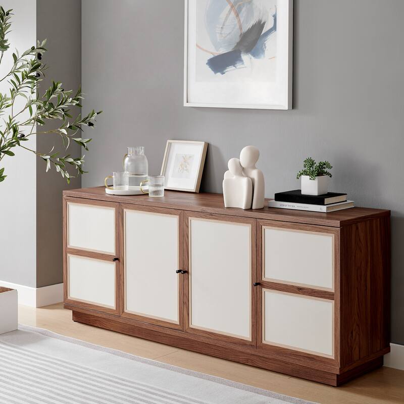 Abstract Nesting Couple Ceramic Sculpture Figurine - 10.25" - White - Set of 2