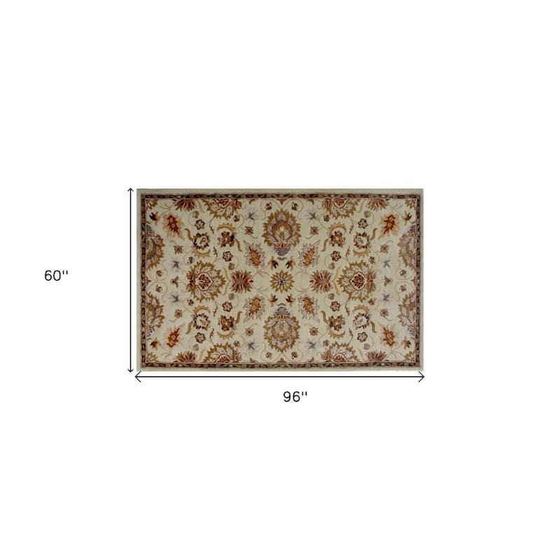 Hand Tufted Non Skid Stain Resistant Area Rug - 96' X '60' X '0.5
