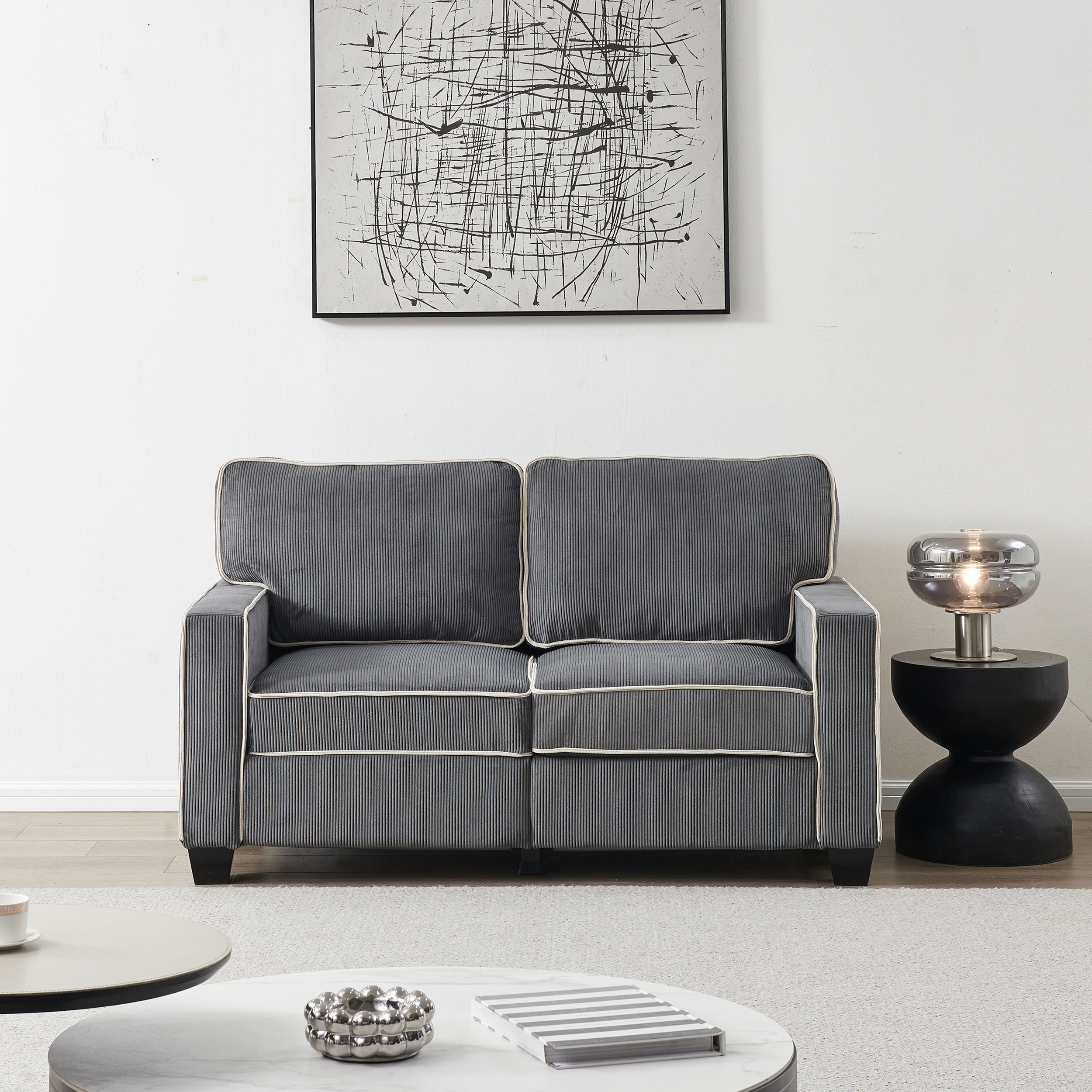 Small 2 seater sofa with outlet storage