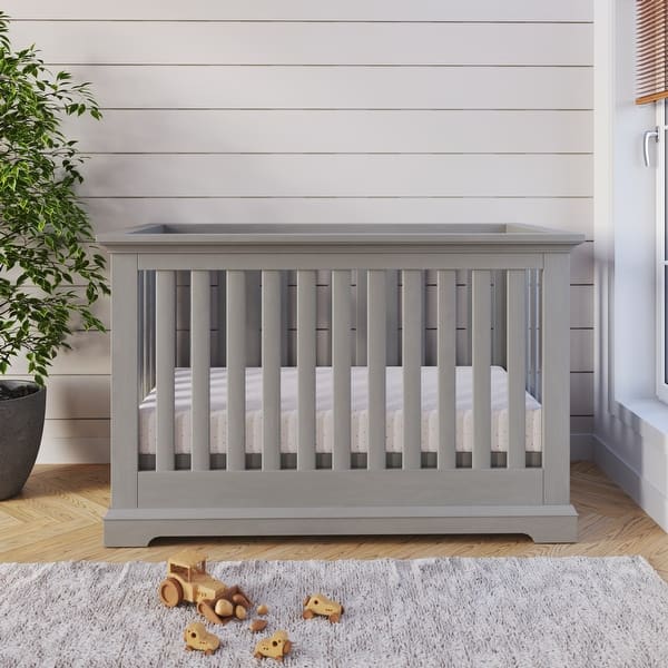 slide 2 of 26, Jordyn Euro 4-in-1 Convertible Crib Lunar Gray