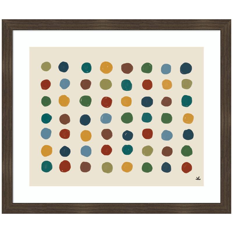 Kate and Laurel Meditation No. 3 by Kelly Knaga Framed Wall Art Print - 26 x 22 - Brown