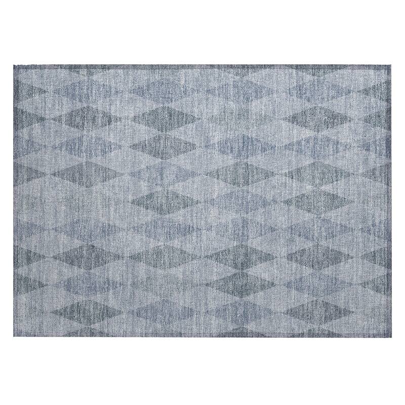 Altolo Modern Geometric Weather Resistant Blended Style Outdoor Rug