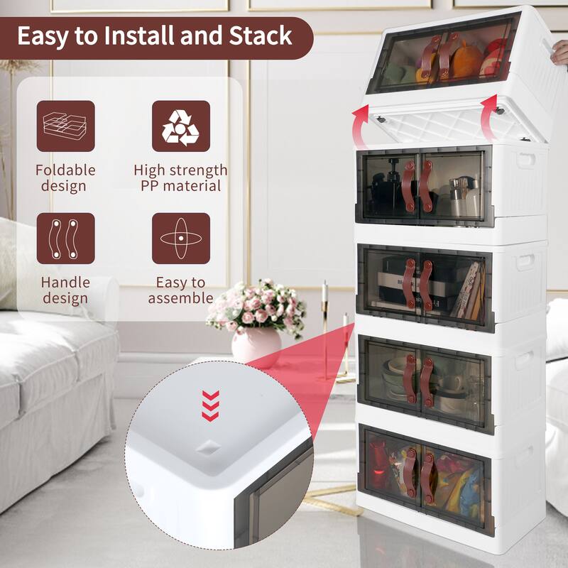 Plastic Storage Cabinet with Lids