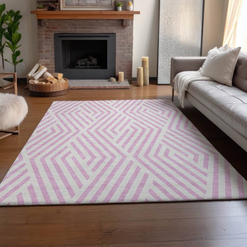 Premium Washable Super Soft Contemporary Geo Mayfield Rug