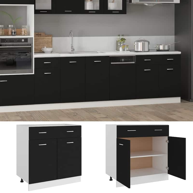 vidaXL Kitchen Cabinet Storage Cupboard Under Sink Organizer Engineered Wood