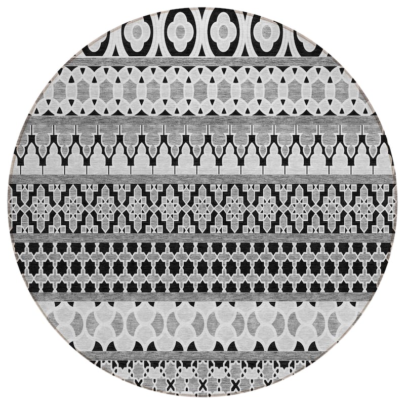 Machine Washable Indoor/ Outdoor Chantille Boho Stripe Rug
