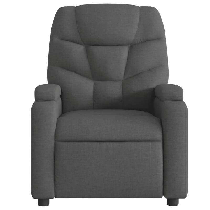 vidaXL Recliner Chair Dark grey Fabric (100% polyester) Adjustable