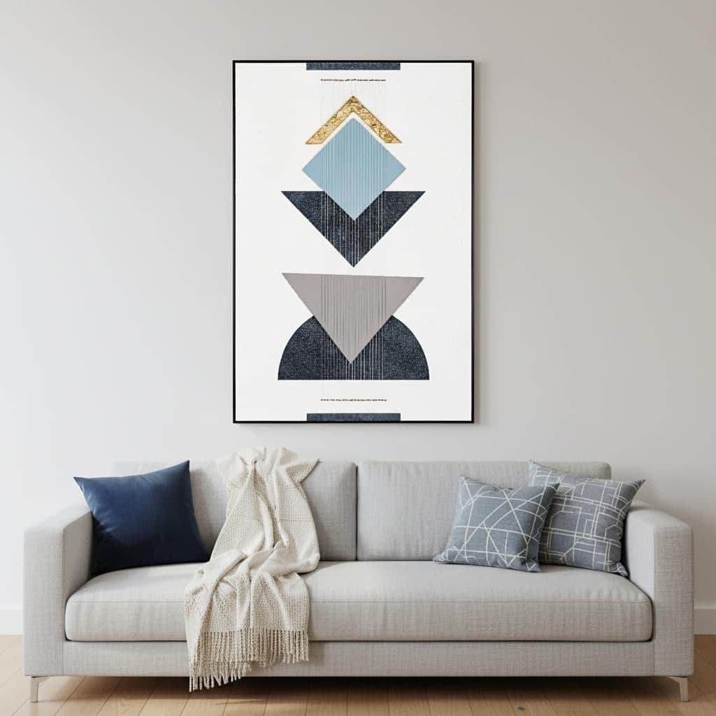 HomeRoots Mod Geo Black Shadowbox Frame Textual Art Wall Art