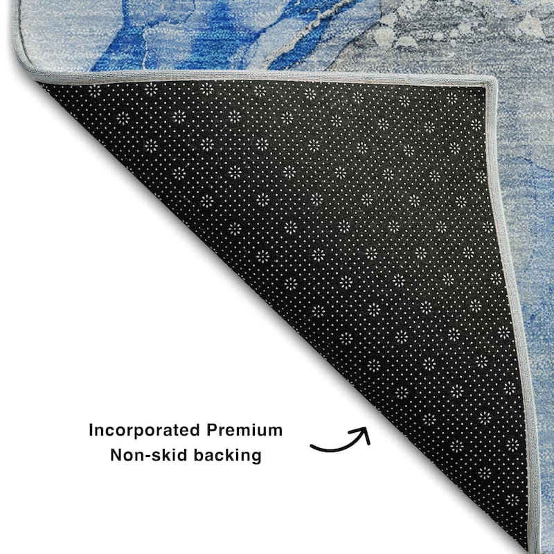 Premium Washable Super Soft Watercolor Abstract Mayfield Rug