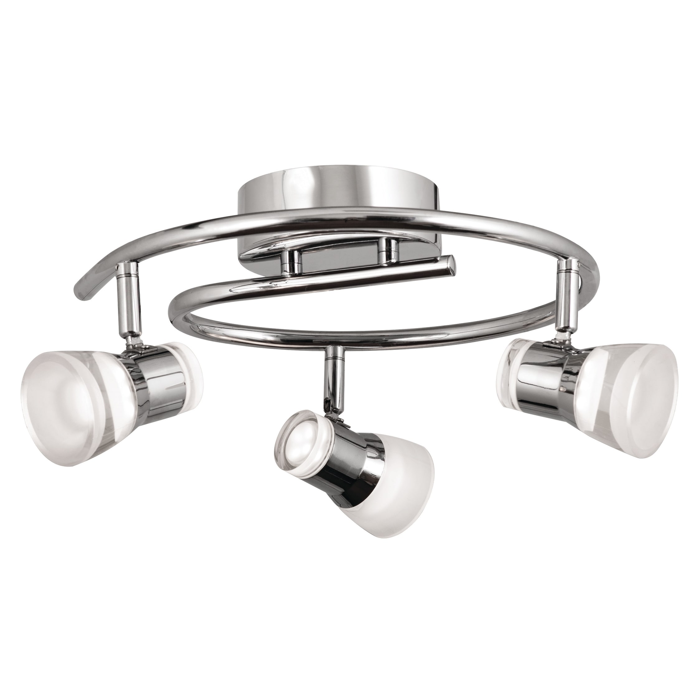 Gage 3-light Polished Chrome LED Fixed Rail