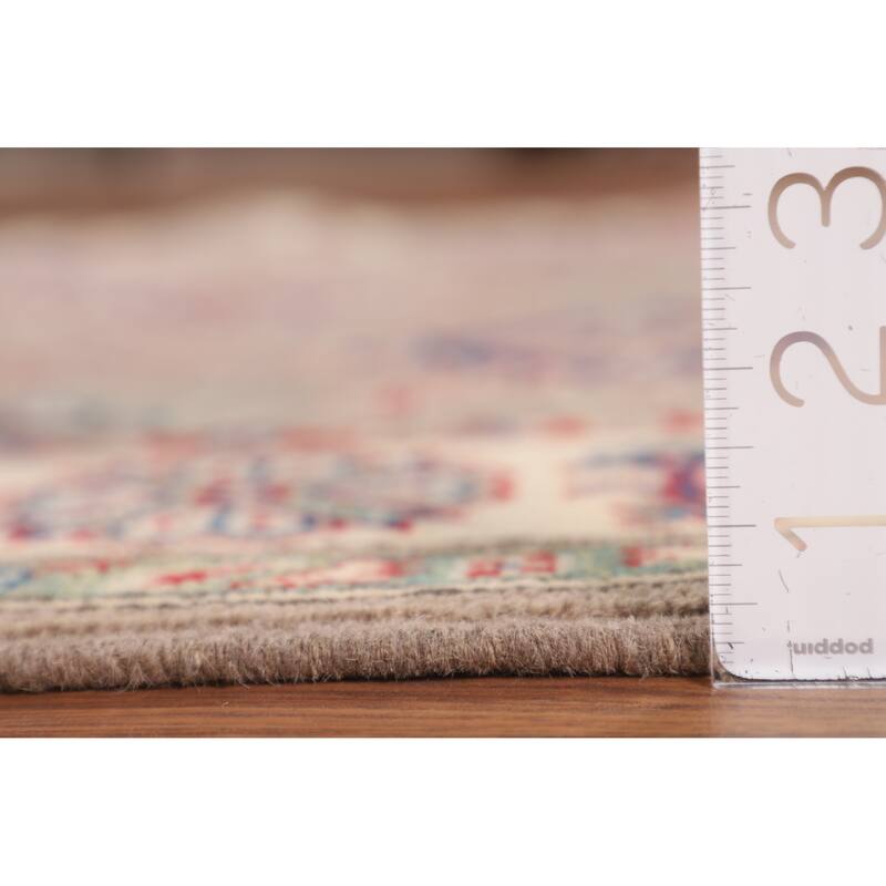 Geometric Kazak Oriental Area Rug Hand-Knotted Traditional Wool Carpet - 5'0" x 6'9"