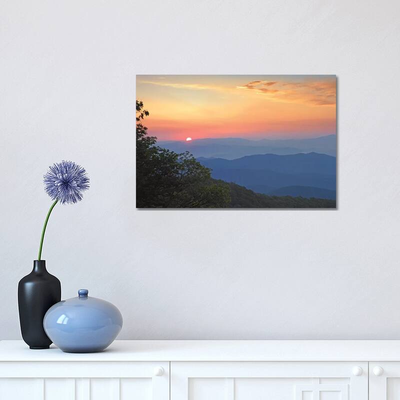 iCanvas "Sunset Over The Pisgah National Forest From The Blue Ridge Parkway, North Carolina I" by Tim Fitzharris Canvas Print - 12x18x1.5