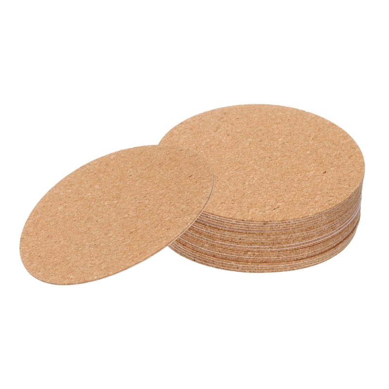 20pcs Cork Coasters for Drink, Round Drink Coaster - Brown