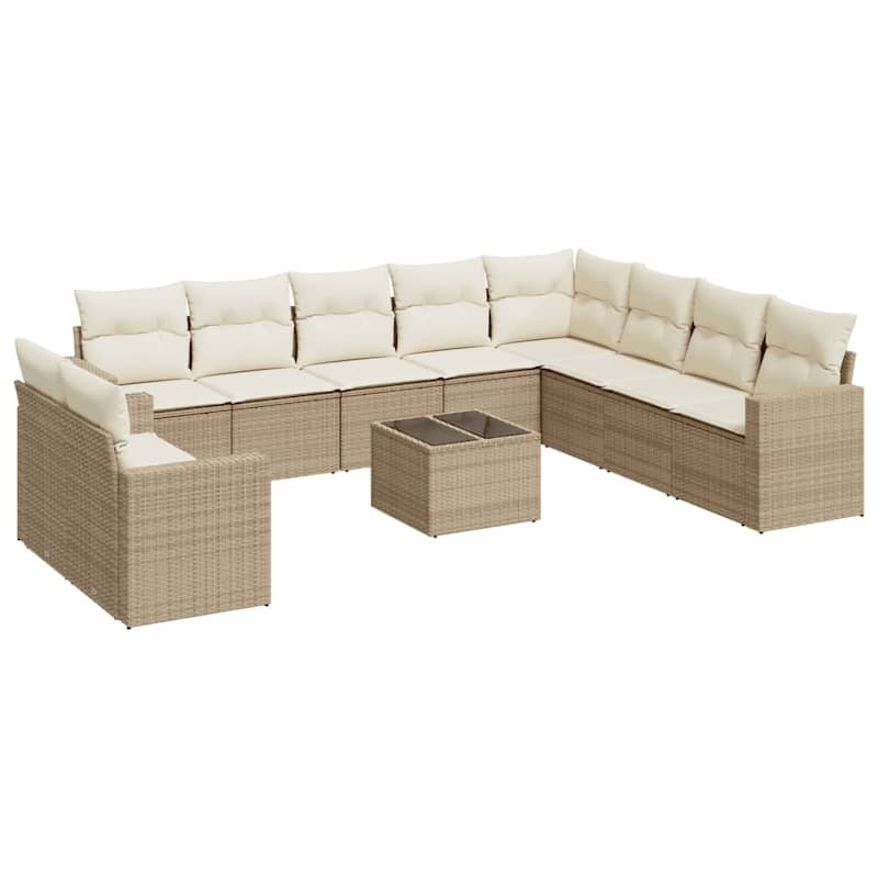 vidaXL Garden Sofa Set Beige - 21.7 x 21.7 x 14.6