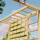 preview thumbnail 15 of 13, 8-in-1 Cedar Wood Outdoor Playset for Backyard, Kids Swing Set with Climbing Wall, Monkey Bars, Basketball Hoop & Sand Box