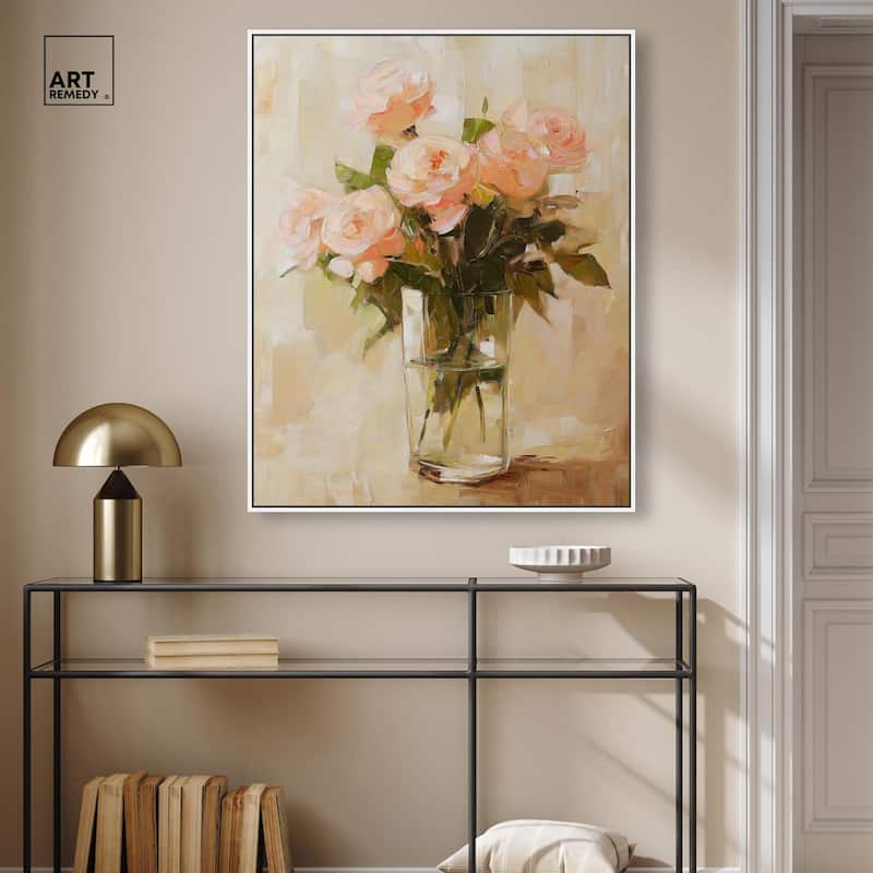 Soft Pink Blooms Canvas by Art Remedy