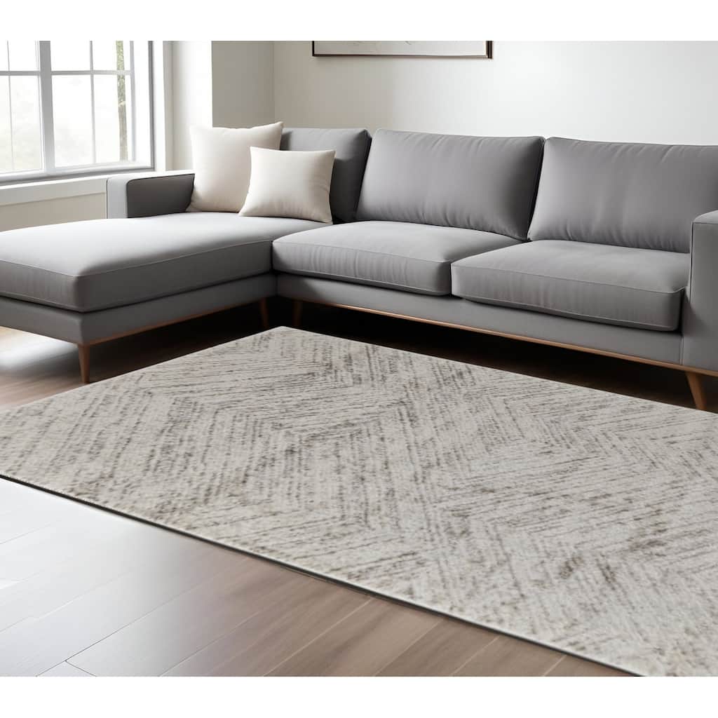 HomeRoots Geometric Casual Rectangle Area Rug - 180 in. x 144 in. x 0.63 in.