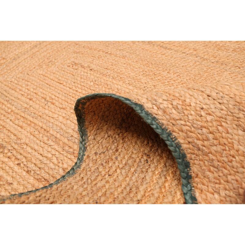 ECARPETGALLERY Braided Weave Palas Denizli Tan Jute Rug - 4'0 x 6'0