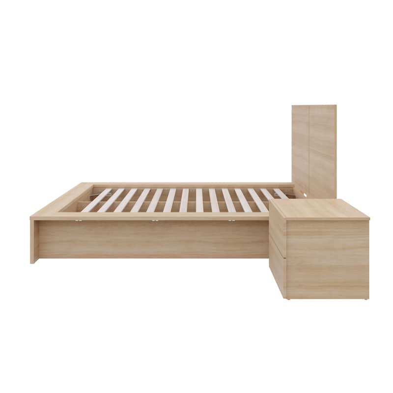 James 3-Piece Bedroom Set with Bed, Headboard, and Nightstand