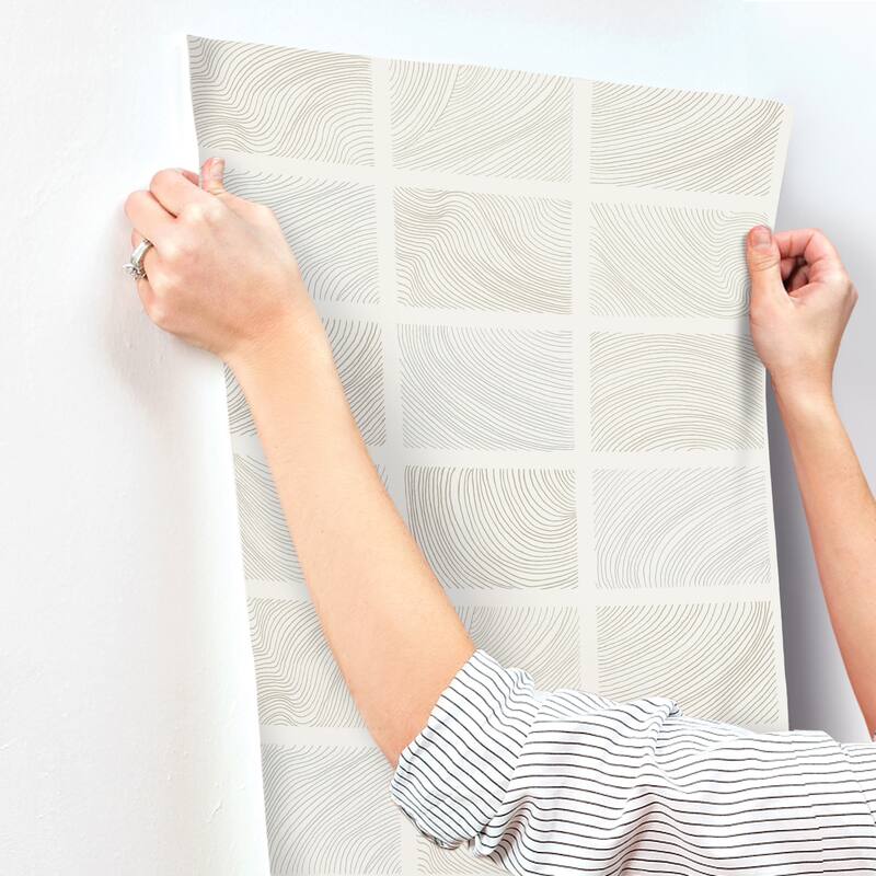 A-Street Prints Bronson Ivory Topography Wallpaper