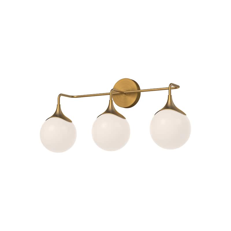 Alora Lighting VL505125OP Nouveau 3 Light 26" Wide Bathroom Vanity - Aged Gold