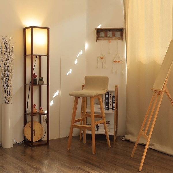 Etagere floor lamp with shelves sale
