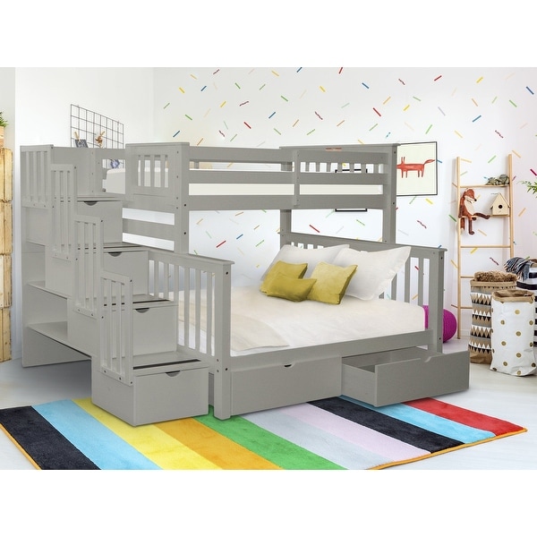 Bunk bed twin clearance over full with drawers