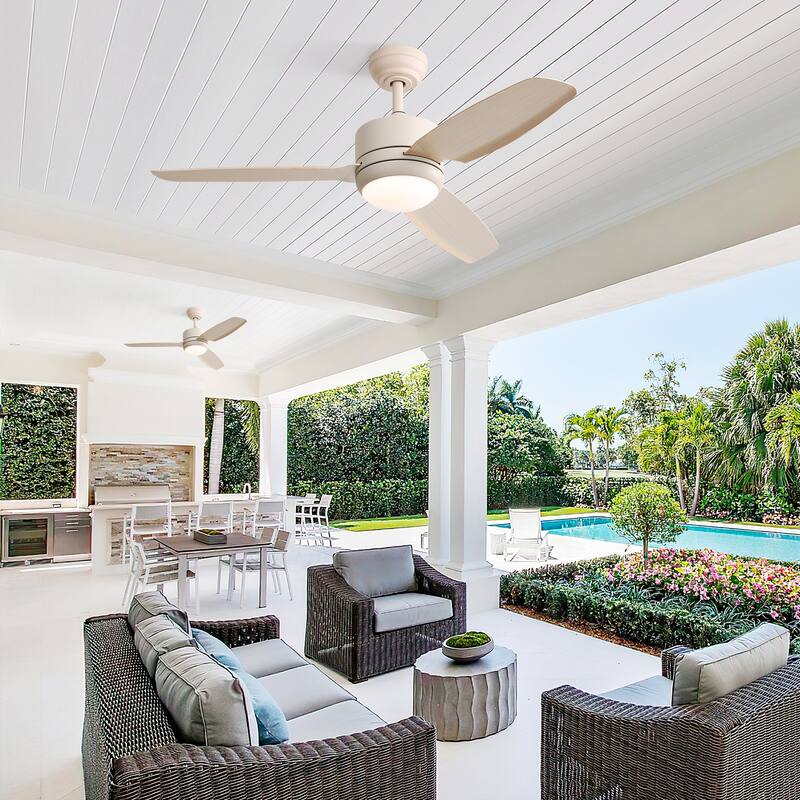Modern Ceiling Fan Light with 3 Blades and Remote Control, DC Silent Motor for Bedroom and Lounge Area