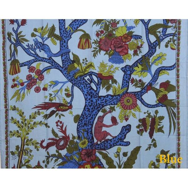 Shop Handmade 100 Cotton Tree Of Life Tab Top Curtain Drape Panel
