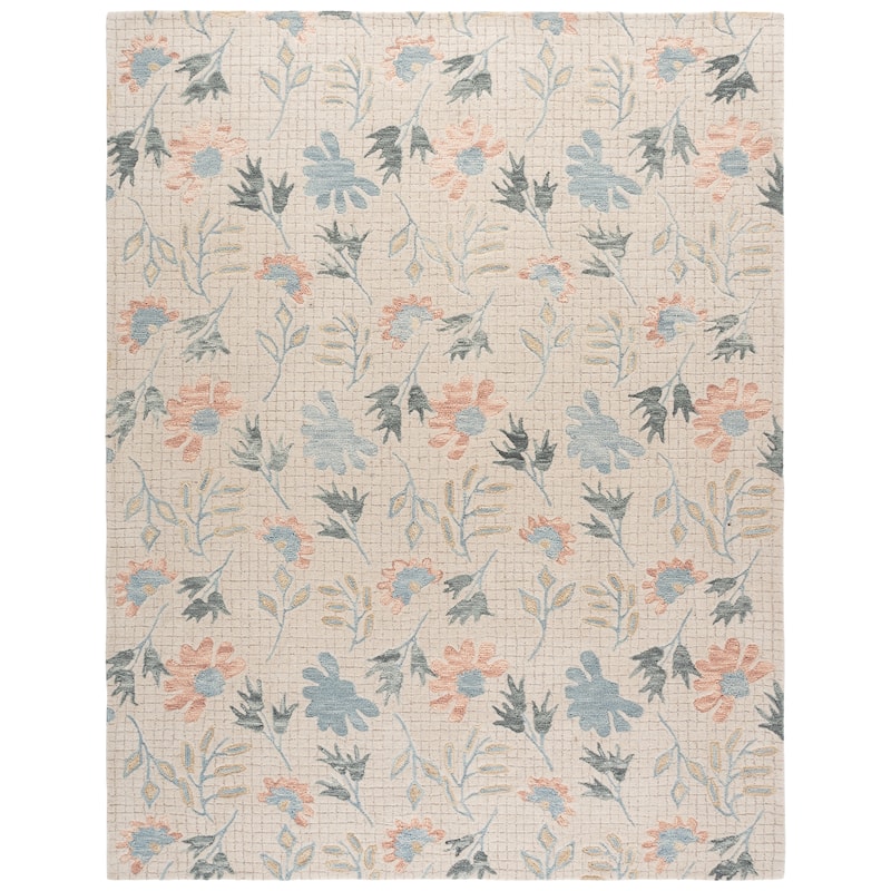 SAFAVIEH Handmade Jardin Gulshen Wool Rug - 8' x 10' - Ivory/Grey