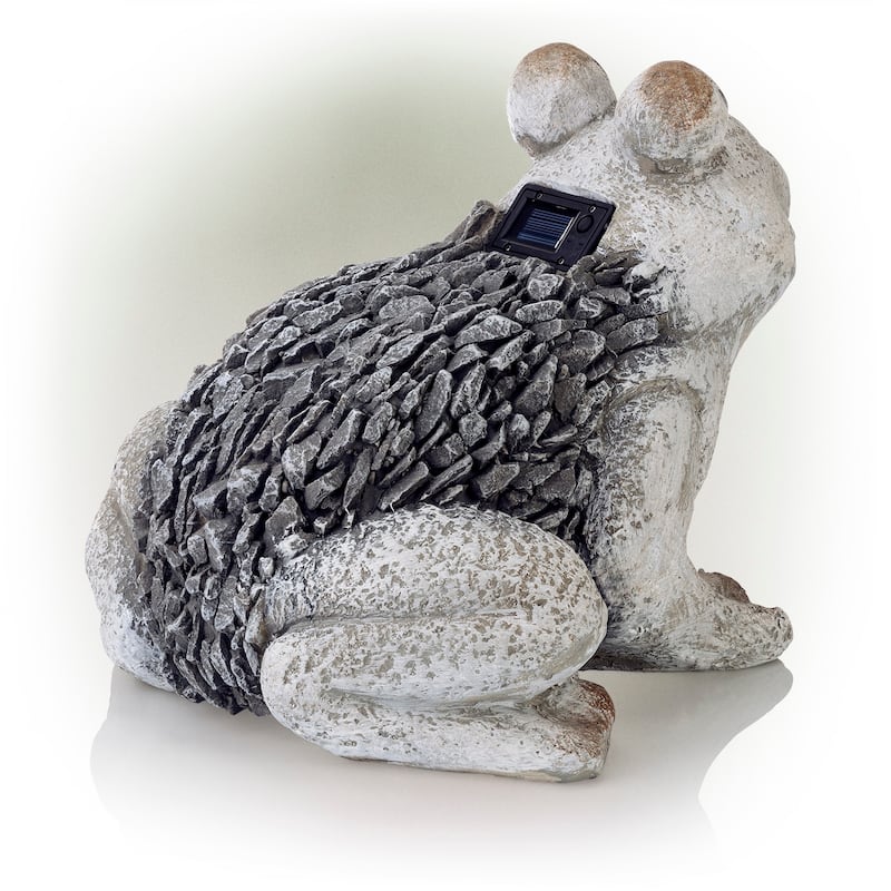 12-inch Solar Frog Statue