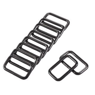 Metal Rectangle Ring Buckles 33x19mm for Bags Belts DIY Black ...