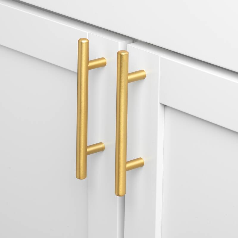 GlideRite 3.75-inch CC Solid Satin Gold Cabinet Bar Pulls (Pack of 25)