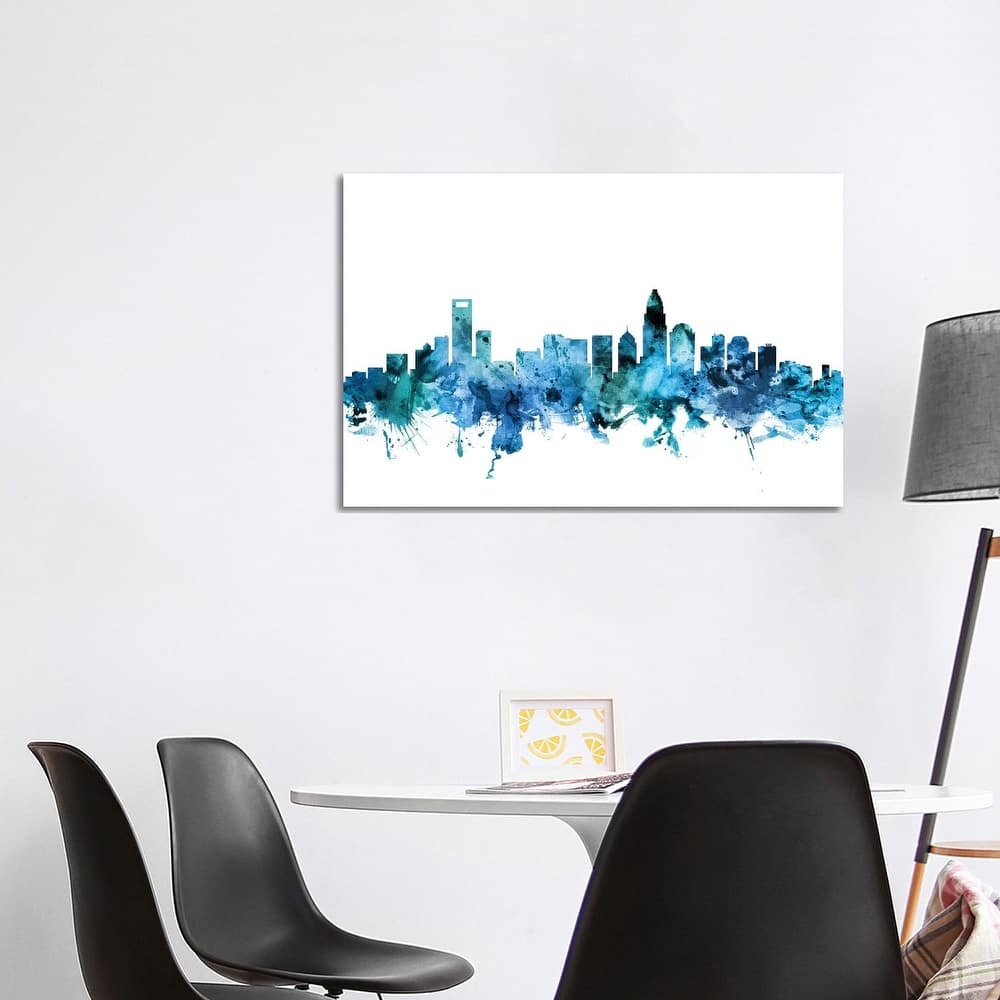 iCanvas "Charlotte, North Carolina Skyline" by Michael Tompsett Canvas Print