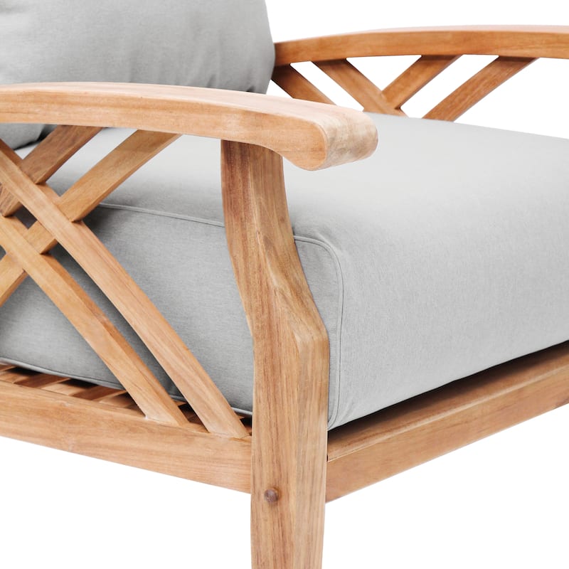 Cambridge Casual Carmel Teak Patio Club Chair with Cushion