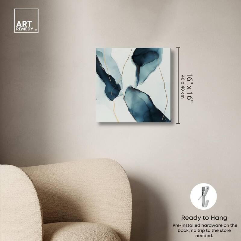 Cerulean Flow II Canvas by Art Remedy, Gallery Wrapped