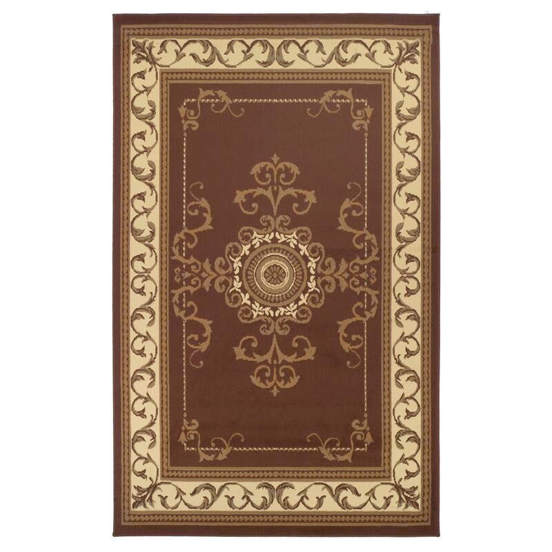 Traditional Medallion Floral Indoor Runner or Area Rug by Superior