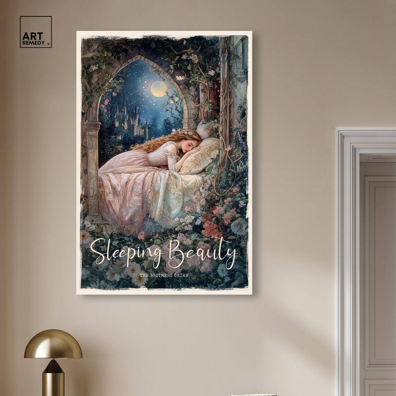 Classic Sleeping Beauty Canvas by Art Remedy, Gallery Wrapped