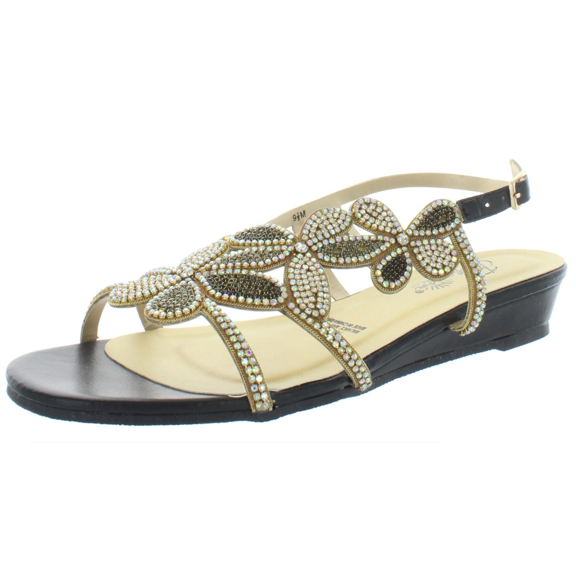 jeweled strappy sandals