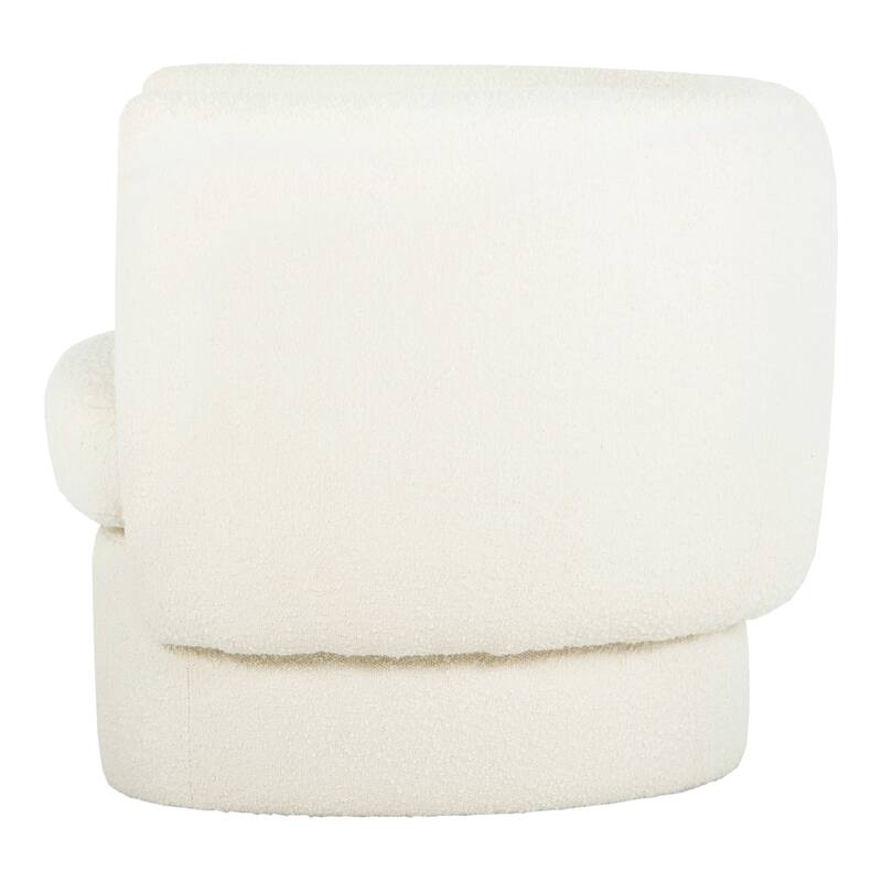 Aurelle Home Kindra Modern Fuzzy Upholstered Accent Chair