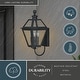 preview thumbnail 2 of 5, VAXCEL Nottingham 20 in. H 3-Light Black Transitional Outdoor Wall Sconce, Durable Steel, Clear Glass Shade, LED Compatible