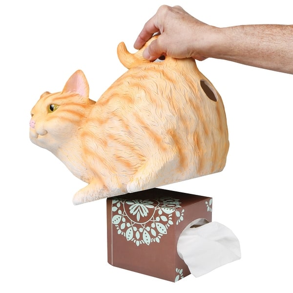 Shop Cat Butt Tissue Holder Orange Tabby Resin Fits Standard