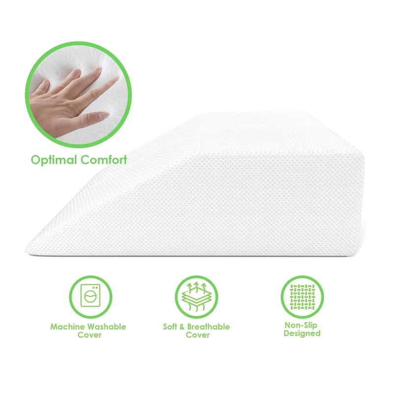 Home Sweet Home Leg Rest Wedge Pillow with Memory Foam Top