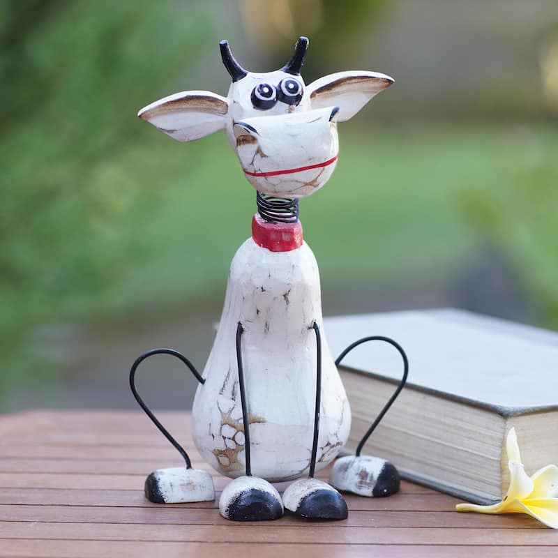 Novica Handmade Donkey Derby Wood Statuette